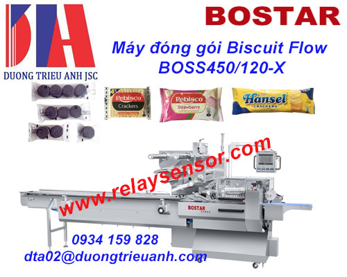 Máy Đóng Gói Biscuit Flow Bostar BOSS450/120-X