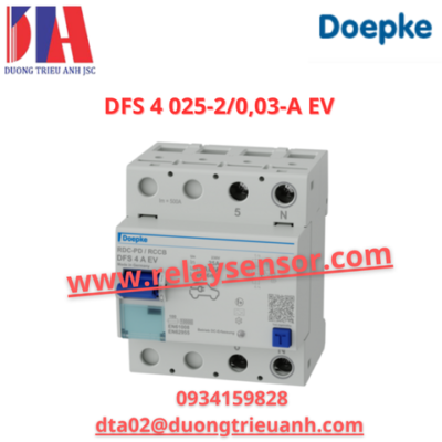 Thiết bị bảo vệ dòng RCCB Doepke DFS 4 025-2/0,03-A EV