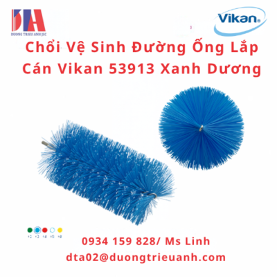 choi ve sinh duong ong lap can vikan 53913 xanh duong