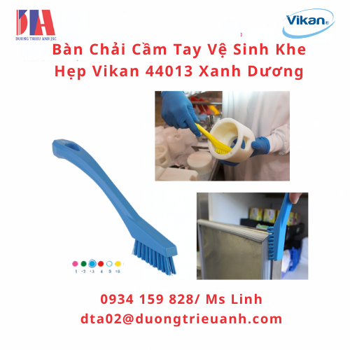 ban chai cam tay ve sinh khe hep vikan 44013 xanh duong