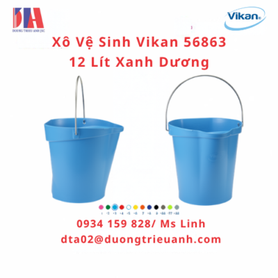 xo ve sinh vikan 56863 12 lit xanh duong